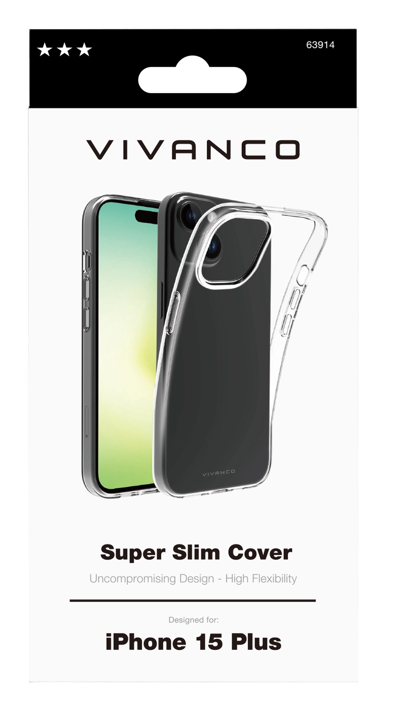 Vivanco Slim TPU Cover iPhone 15/14 Plus Klar - 2863914