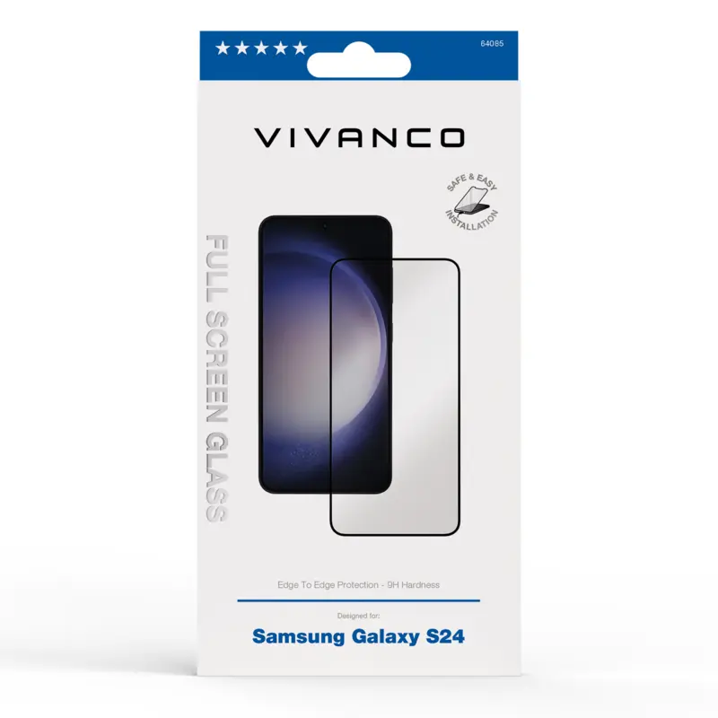Vivanco Fuldskærm Beskyttelse glas Galaxy S25/S24 5G - 2864085