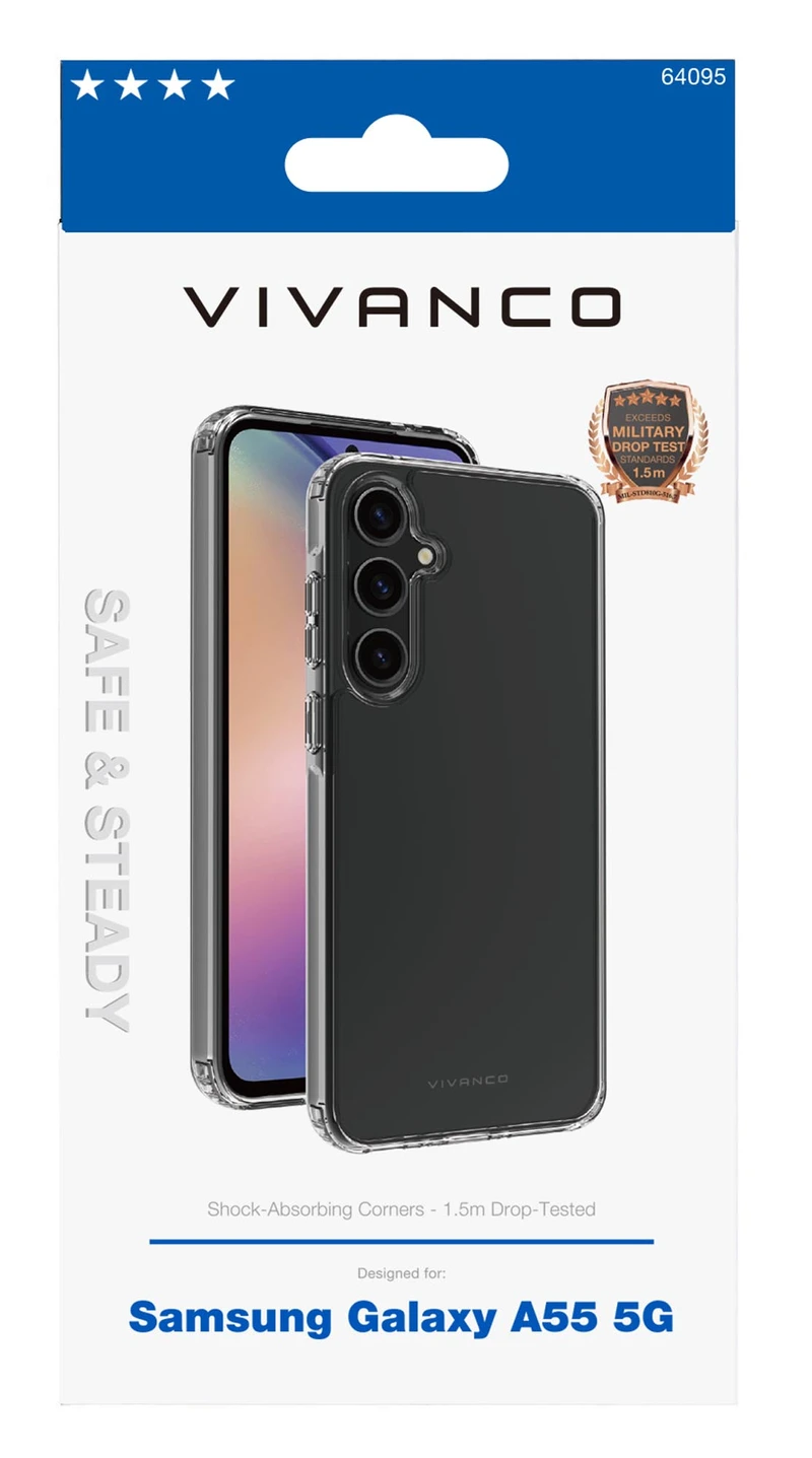 Vivanco Safe & Steady cover Galaxy A55 5G Klar - 2864095
