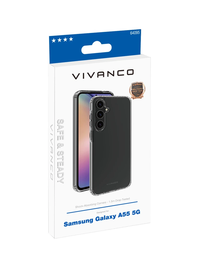 Vivanco Safe & Steady cover Galaxy A55 5G Klar - 2864095