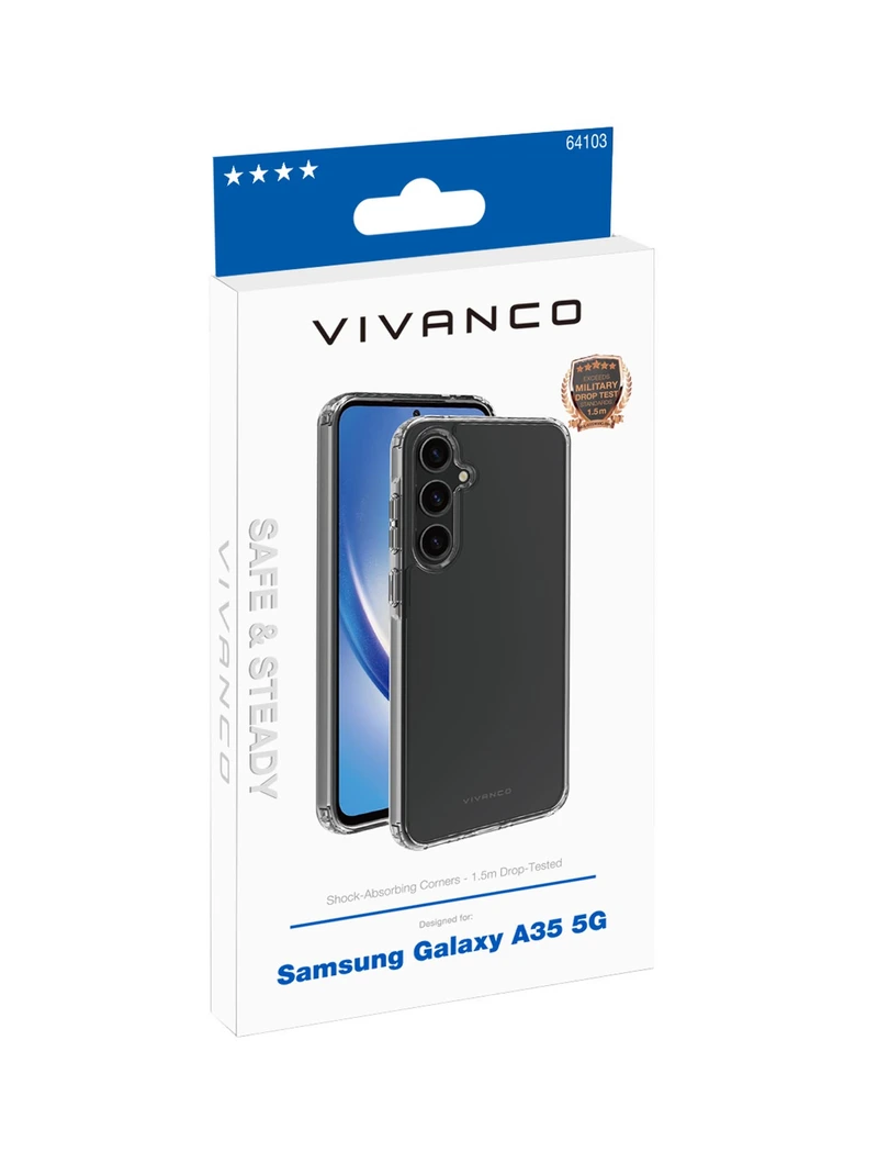 Vivanco Safe & Steady bagcover Galaxy A35 5G  Klar - 2864103