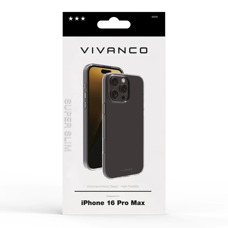 Vivanco Slim TPU Cover iPhone 16 Pro Max Klar - 2864245