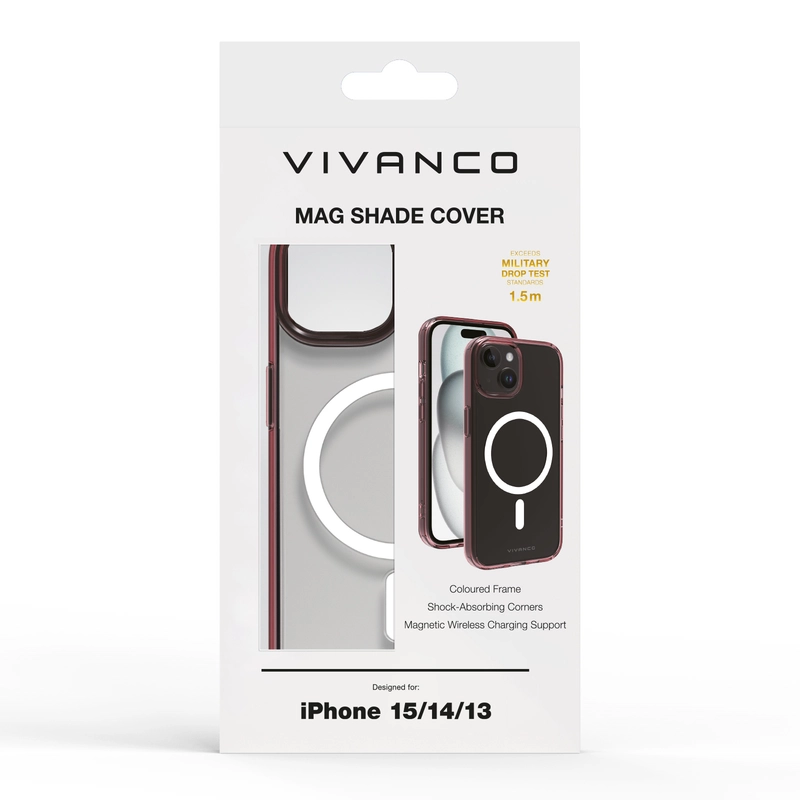 Vivanco Mag Shade Cover Apple iPhone 17e/16e/15/15/13 Klar/Lilla - 2864246