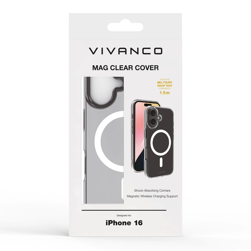Vivanco Mag Clear Cover iPhone 16 Klar - 2864250