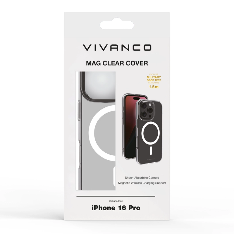 Vivanco Mag Clear Cover iPhone 16 Pro Klar - 2864256
