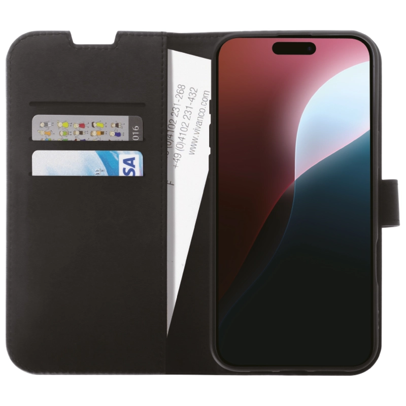 Vivanco Classic Wallet iPhone 16 Pro Sort - 2864257