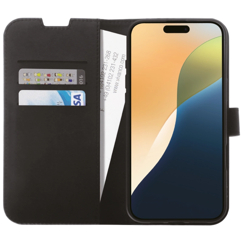 Vivanco Classic Wallet iPhone 16 Plus Sort - 2864261
