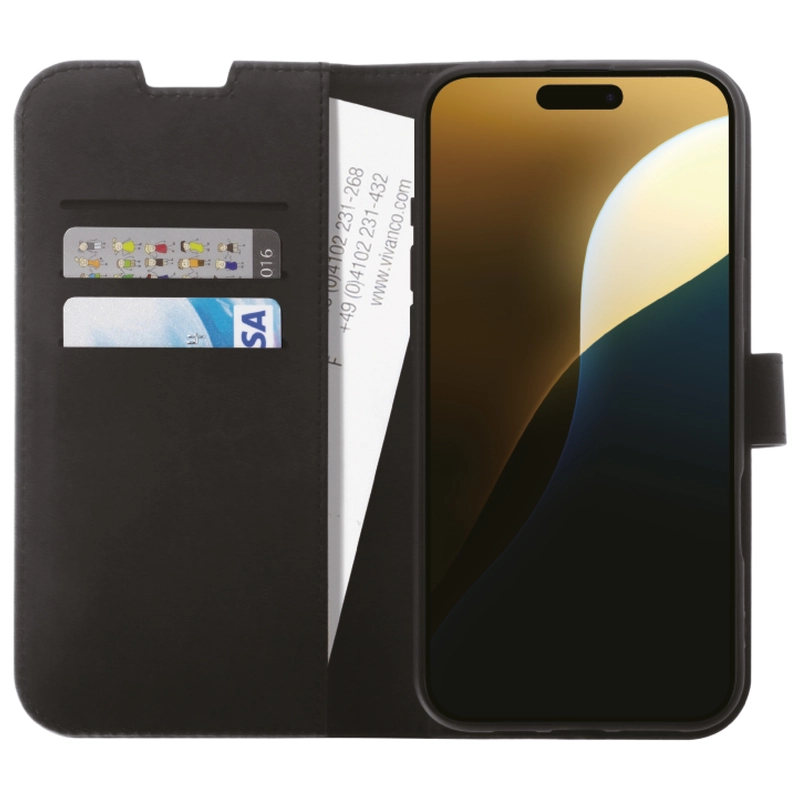 Vivanco Classic Wallet iPhone 16 Pro Max Sort - 2864264