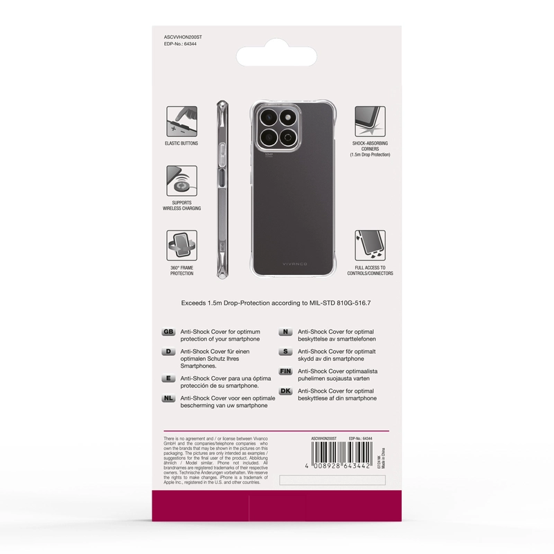 Vivanco Anti-Shock Cover Honor 200 Smart Klar - 2864344