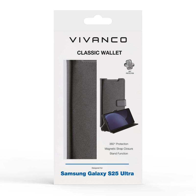 Vivanco Classic Wallet Samsung Galaxy S25 Ultra Sort - 2864504