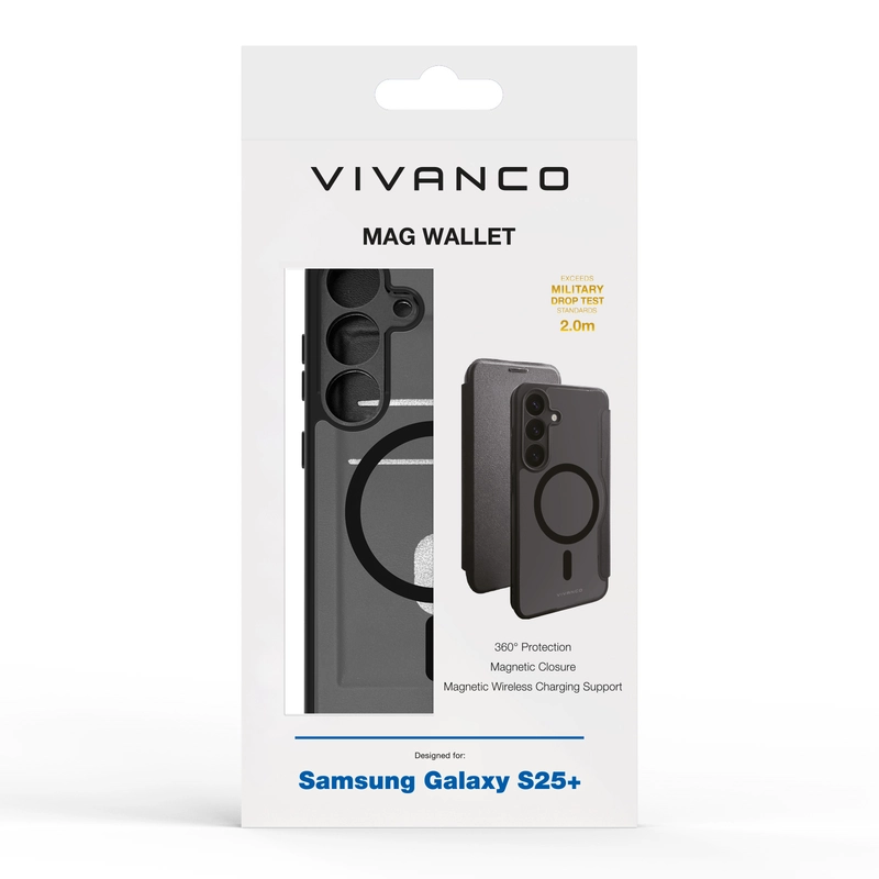 Vivanco Mag Wallet Samsung Galaxy S25+ Sort - 2864506