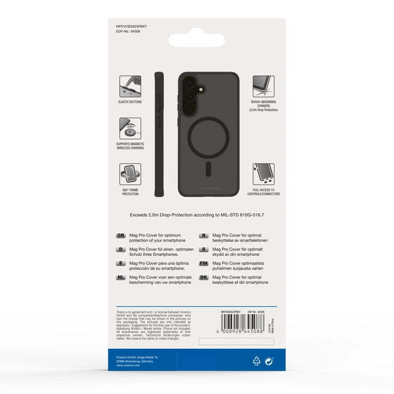 Vivanco Mag Pro Cover Samsung Galaxy S25+ Clear/Sort - 2864508