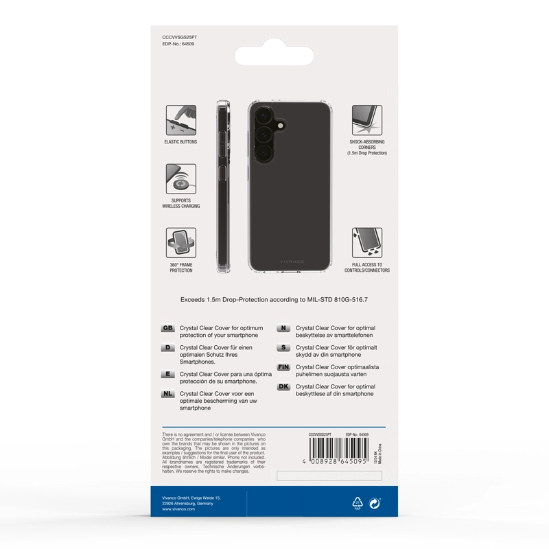 Vivanco Crystal Clear Cover Samsung Galaxy S25+ - 2864509