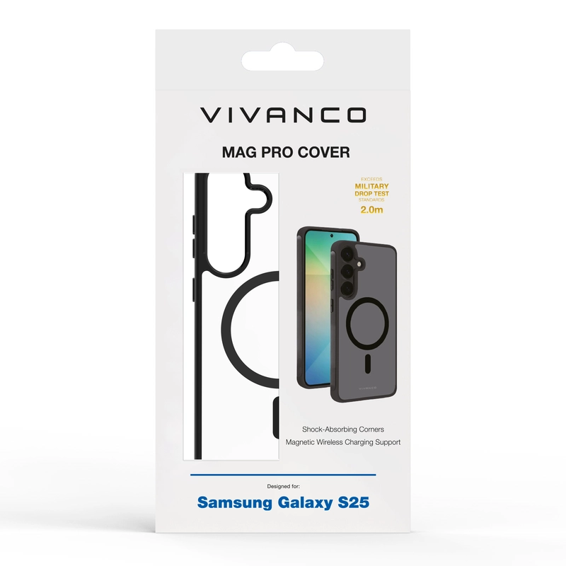 Vivanco Mag Pro Cover Samsung Galaxy S25 Clear/Sort - 2864514