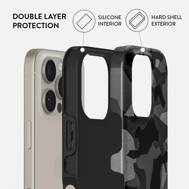 Burga Night Black Camo - Apple iPhone 16 Tough MagSafe Cover - 2937765