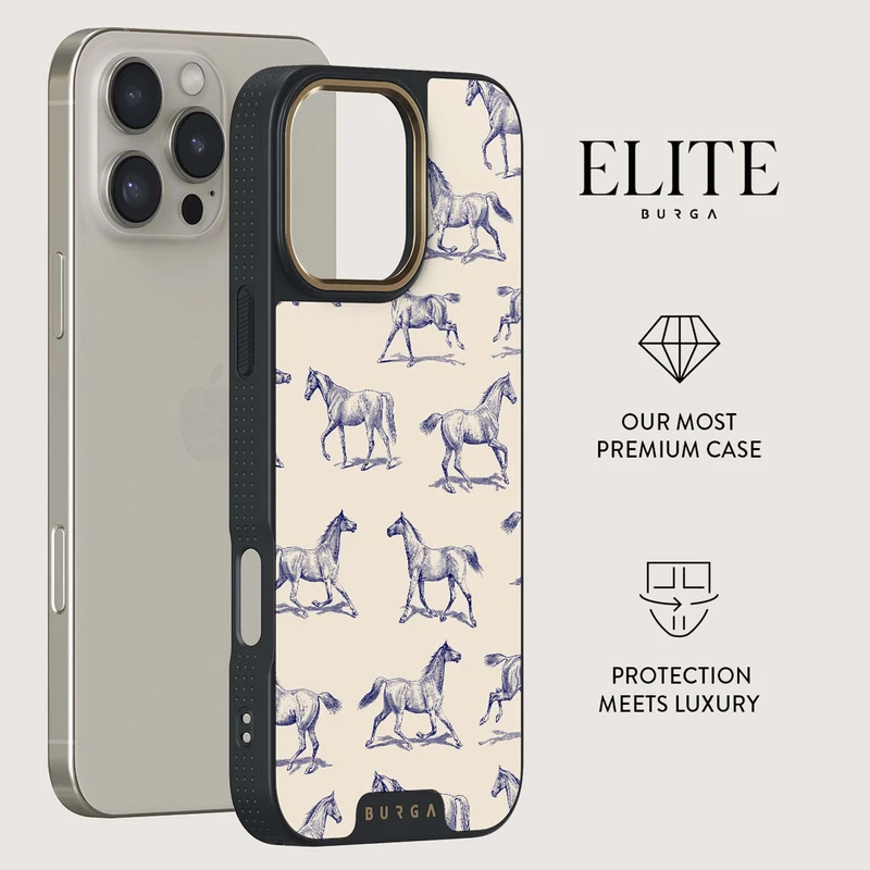 Burga Derby Race - Apple iPhone 16 Pro Max Cover Elite Magsafe Sort/Guld - 2939489