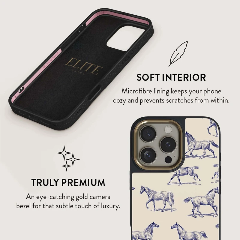 Burga Derby Race - Apple iPhone 16 Pro Max Cover Elite Magsafe Sort/Guld - 2939489