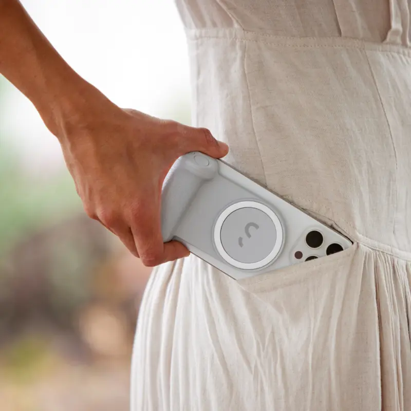 Shiftcam SnapGrip Pro Qi2 med batteri MagSafe-kompatibelt Greige - 2949679