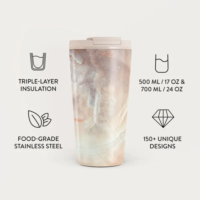 Burga Serene Sunset - Termokop 500ml med Låg/Sugerør sæt - 2950324