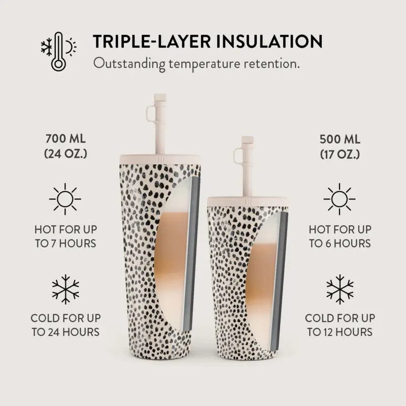 Burga Almond Latte - Termokop 500ml med Låg/Sugerør sæt - 2950349