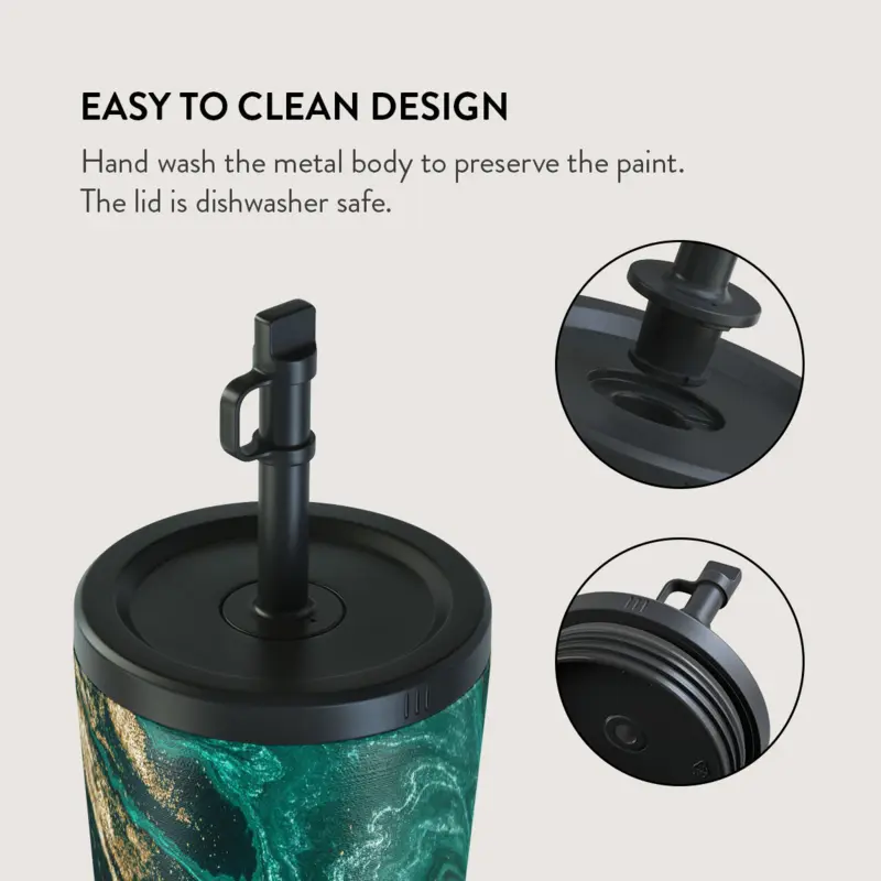 Burga Emerald Pool - Termokop 500ml med Låg/Sugerør sæt - 2950350