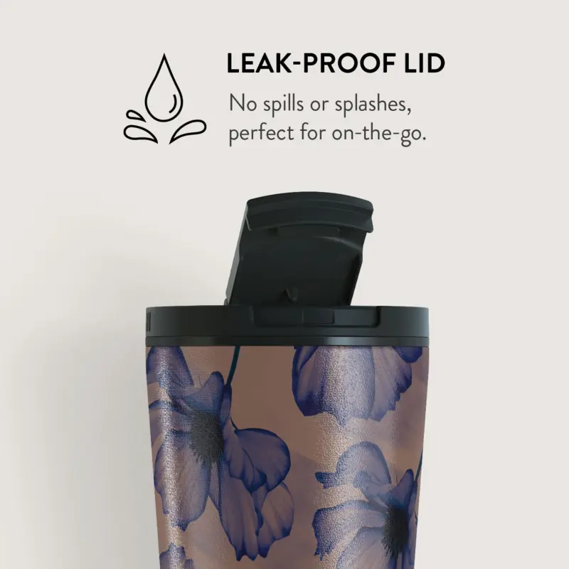 Burga Velvet Night - Termokop 500ml med Låg/Sugerør sæt - 2950398