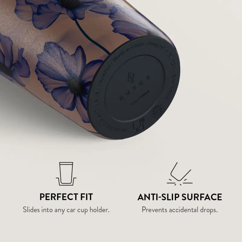 Burga Velvet Night - Termokop 500ml med Låg/Sugerør sæt - 2950398