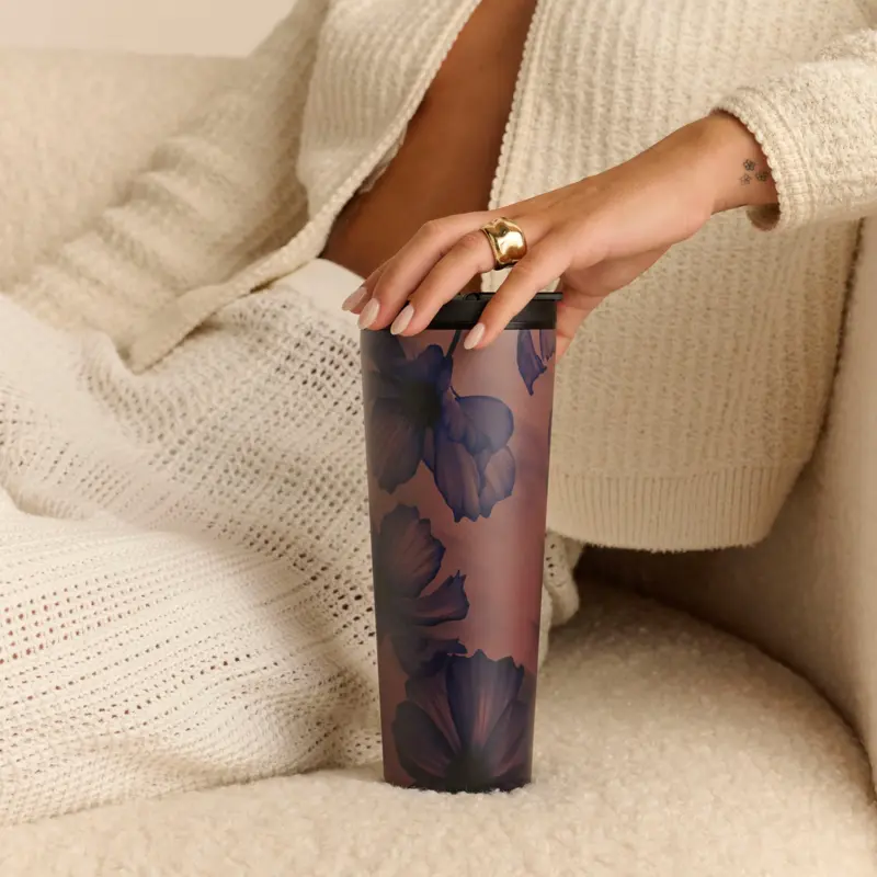 Burga Velvet Night - Termokop 500ml med Låg/Sugerør sæt - 2950398