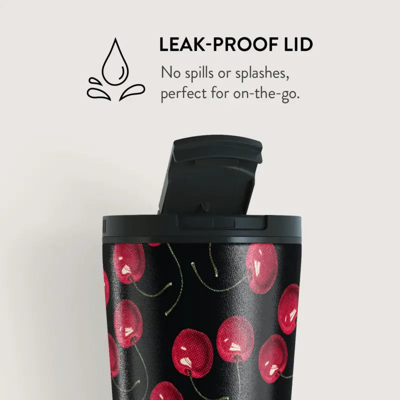 Burga Cherrybomb - Termokop 500ml med Låg/Sugerør sæt - 2950404