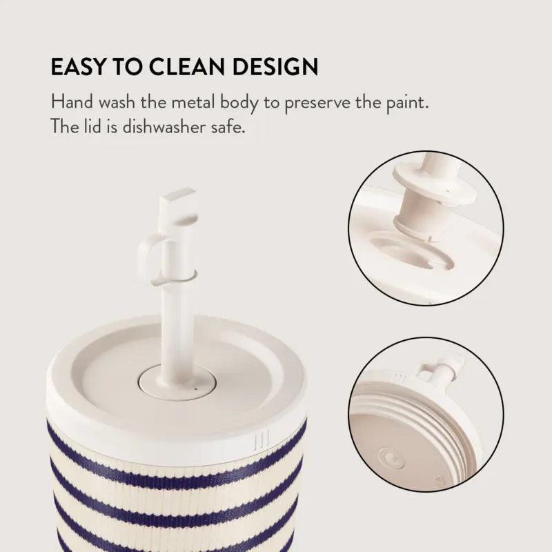 Burga Old Money - Termokop 500ml med Låg/Sugerør sæt - 2950468