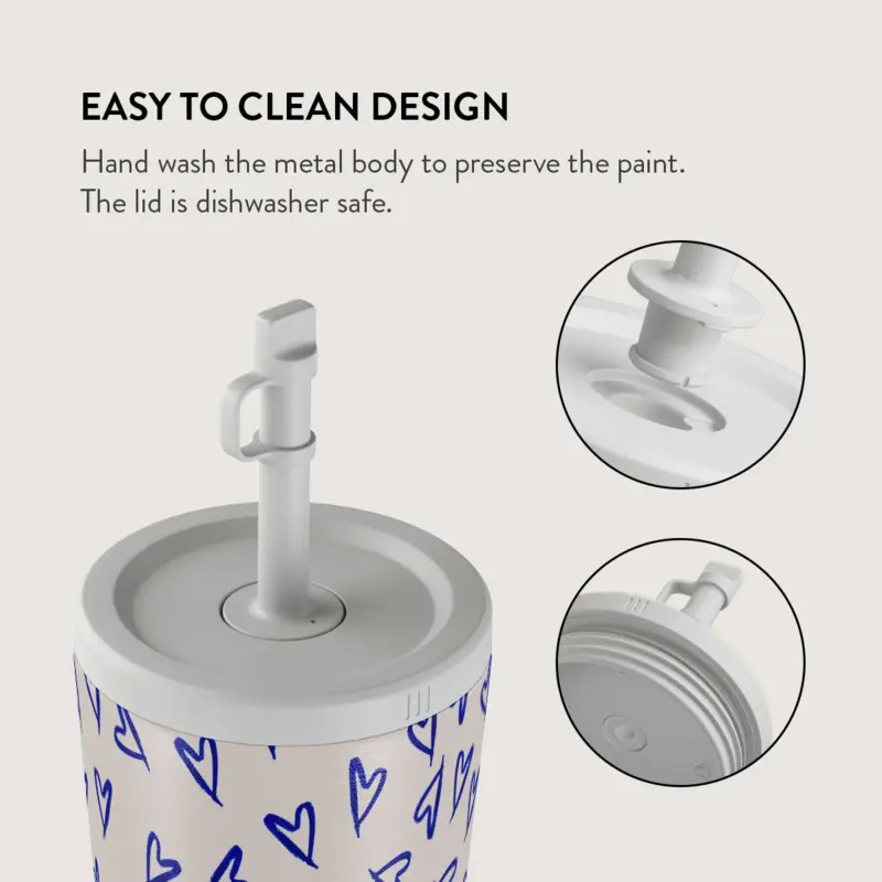 Burga Love Me Right - Termokop 500ml med Låg/Sugerør sæt - 2950536