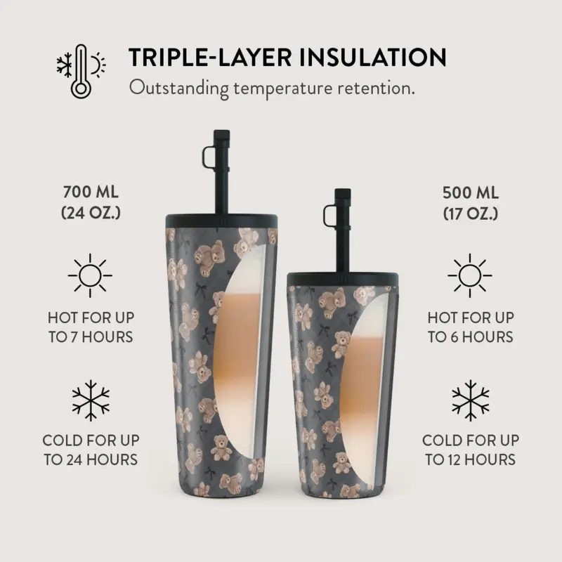 Burga BFF - Termokop 500ml med Låg/Sugerør sæt - 2950542