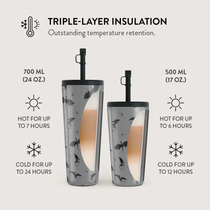 Burga Draco - Termokop 500ml med Låg/Sugerør sæt - 2974754